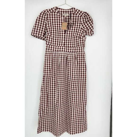 Boden Dresses & Skirts - Boden Size 10R Gingham Red Ivy Cotton Midi Dress NWT $199